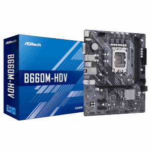 MB ASROCK LGA1700 B660M-HDV / DDR4 / HDMI / VGA / DP / USB-C / LAN / SOM (CAIXA FEIA)